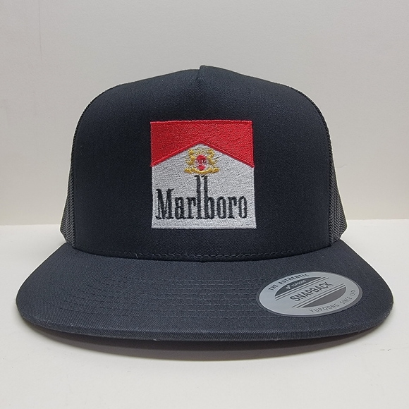 Pack of Smokes Marlboro Direct Embroidered Mesh Flat Bill Adjustable Snapback Tr - Picture 1 of 4